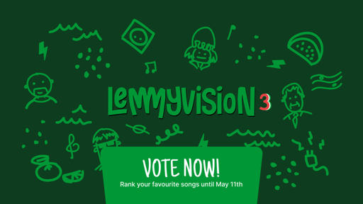 Lemmyvision 3 logo with "Vote Now" written underneath
